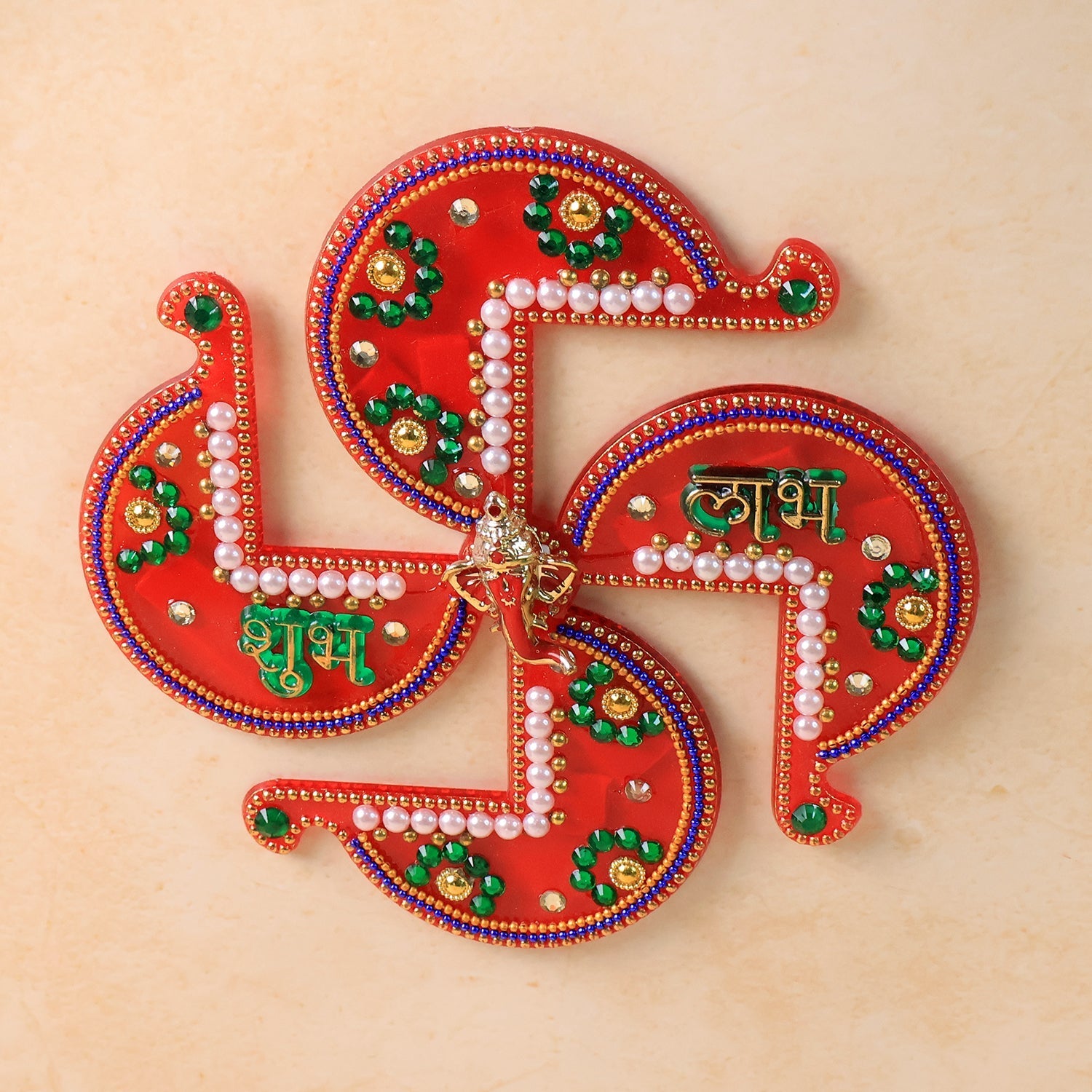 Acrylic Swastik Shubh Labh Wall Hanging  (1 Pc) Acrylic Swastik Shubh Labh Wall Hanging  (1 Pc)